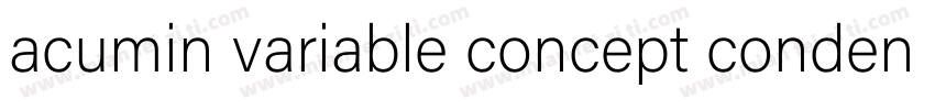 acumin variable concept condensed b字体转换
